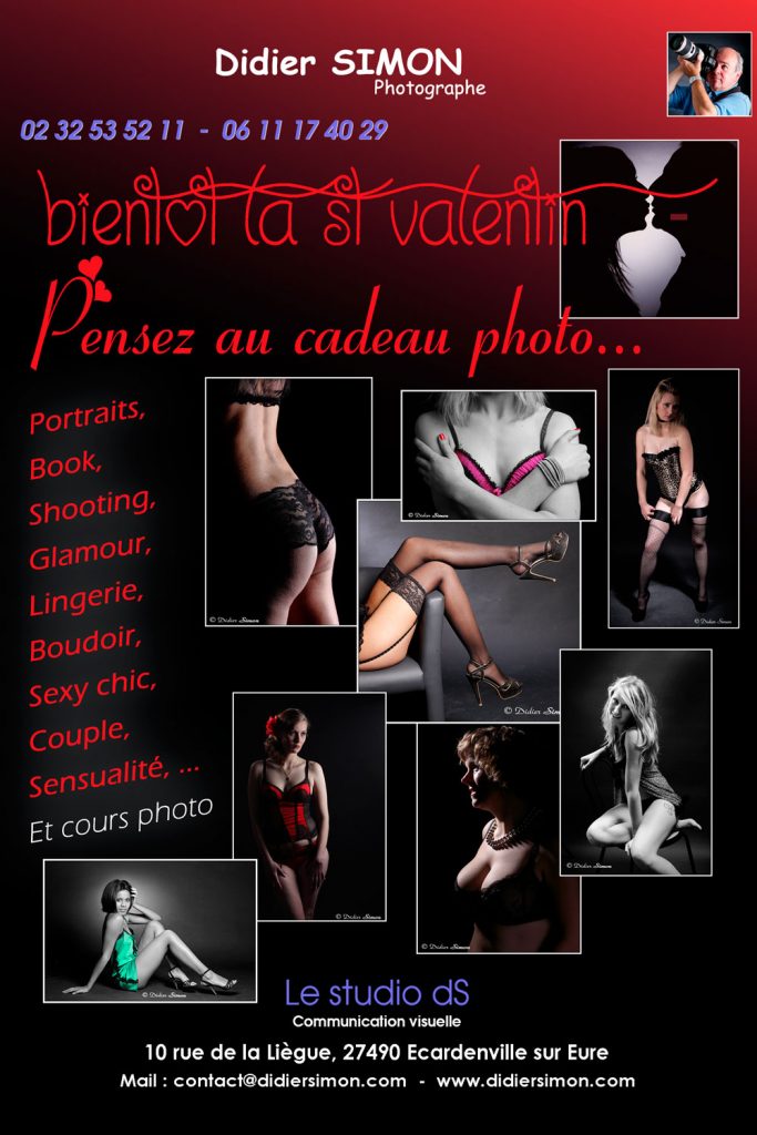Article, St Valentin, Glamour, Lingerie, Boudoir, Didier SIMON Photographe, Studio DS